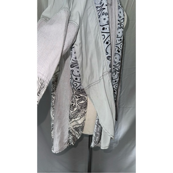 Free People All Patched Up Chambray Button Down - Picture 7 of 11